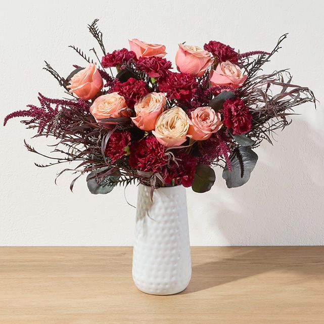 Twilight Luxe Bouquet - Deep purple orchids and premium roses